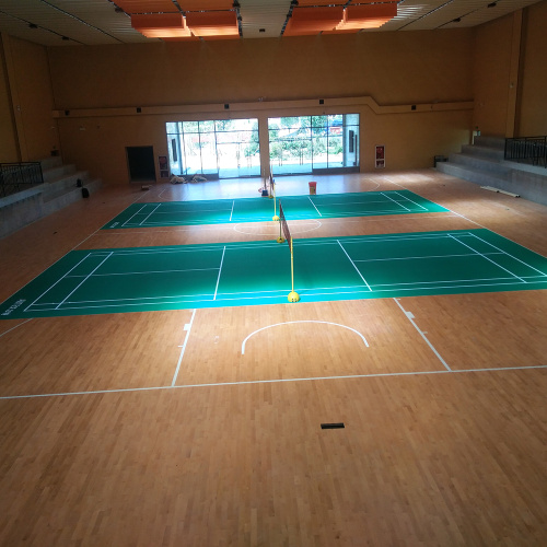 alfombrilla de vinilo para bádminton con BWF