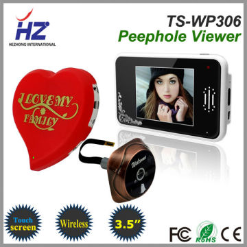 3.5 inch TFT color 2.4GHz digital Clear night vision video door viewer