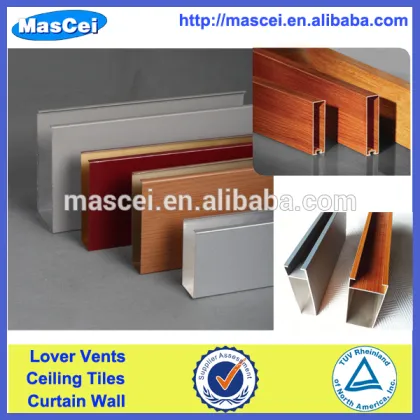 Aluminum strip faux wood ceiling