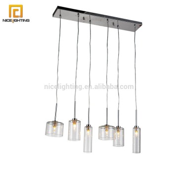 Decorative 6 lights hand blown clear glass pendant light new pendant lamp/pendant light chandelier
