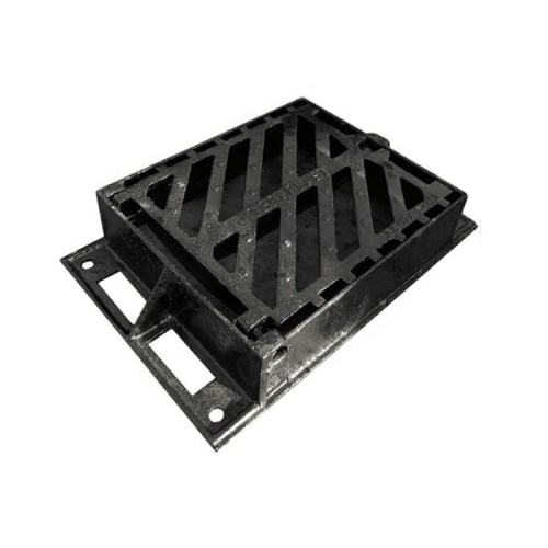 Heavy-duty square cast iron ditch grille