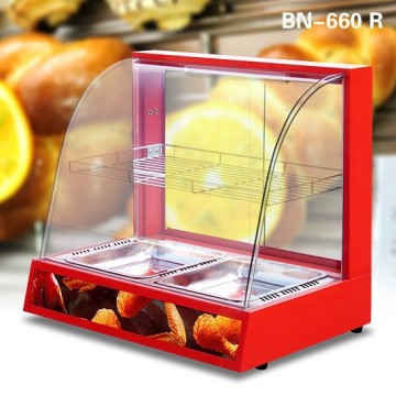 Electric Food Display Warmer /Glass Hot Food Display/KFC Heated Food Showcase BN-660.R