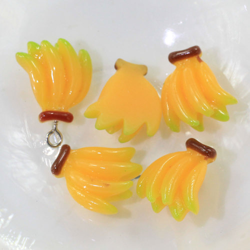 Cabochon en résine en forme de banane jaune pour l&#39;artisanat fait à la main breloques décoratives enfants jouet décor collier Bracelet articles