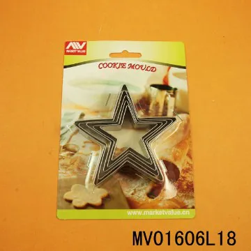 5PCS Stainless Steel Star Cookies Mold