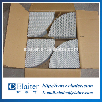 Ceramic corrugated plate packing & corrugated ceramic packing as heat exchanger