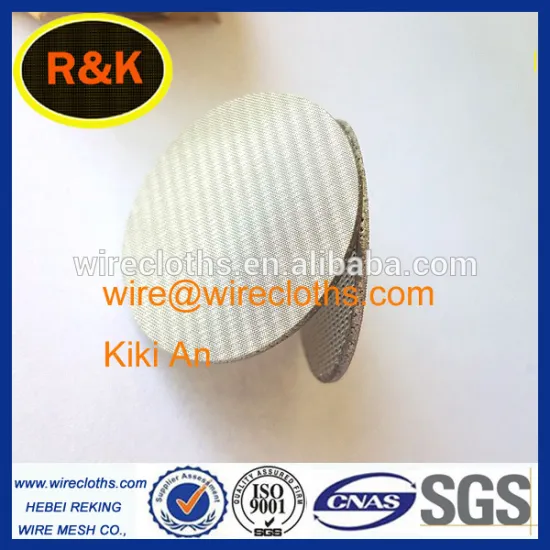 Sintered stainless steel mesh filter disc