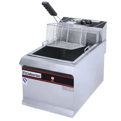2020 Population 1-Tank 1-Basket Commercial Stainless Steel Industrial Fryers Electric with Cover