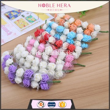 Foam PE artificial flowers rose heads Hand made christmas party wedding decoration flower DIY kissing ball flores