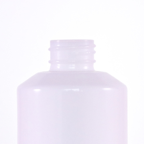 Opal white lotion bottles with blue aluminum cap