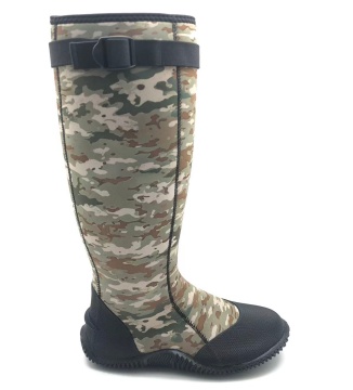 Old School Camo 4MM Neoprene Farm Boots for Rainy Work