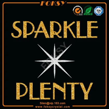 Sparkle Plenty glitter wholesale custom heat transfers