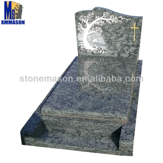 Europe Olive green marble tombstone