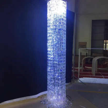 Luxury K9 Crystal Long Ceiling Pendant Light