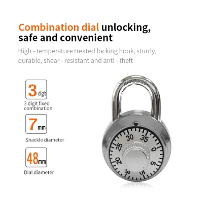 Anti-theft Zinc Alloy Rustproof Dial Combination Padlock