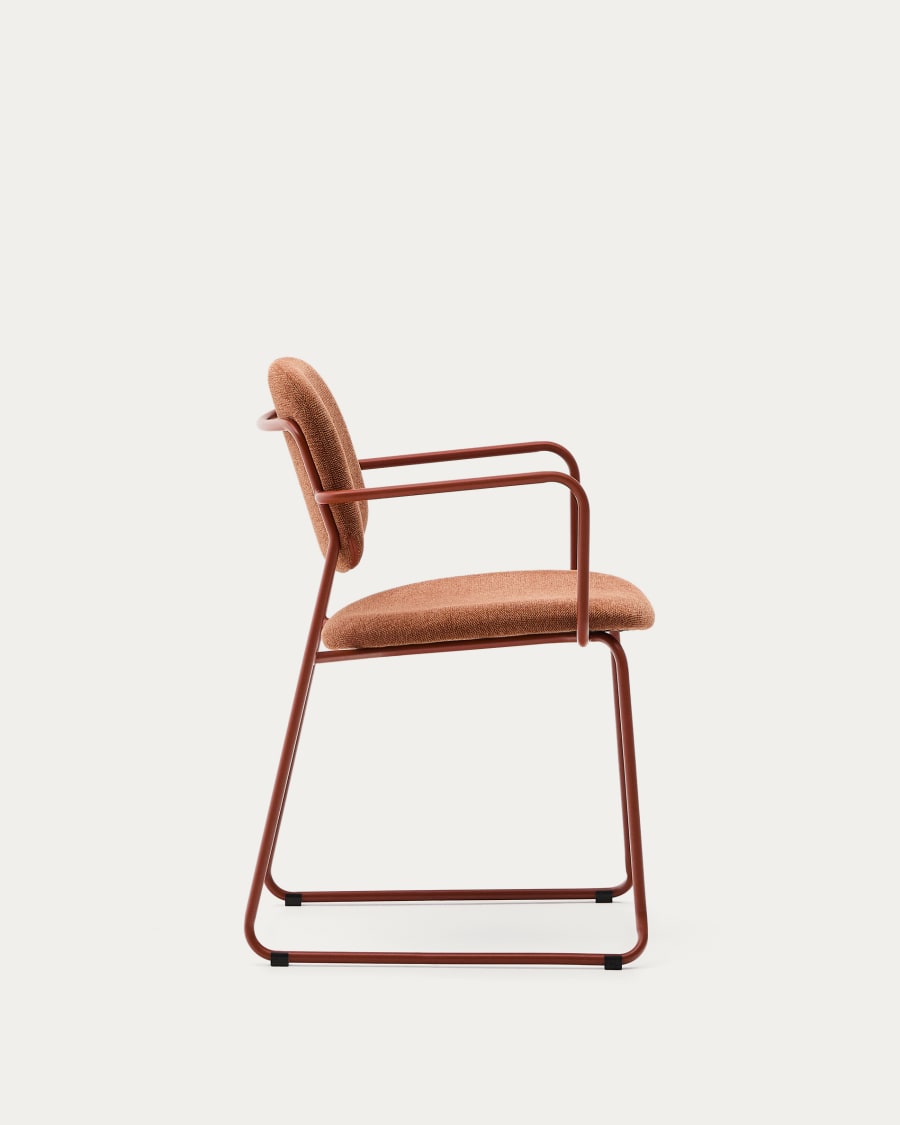 Colorful chenille armchair