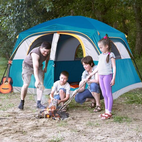 6 Person Waterproof Windproof Easy Setup Cabin Tent