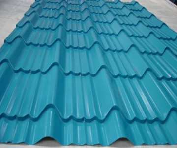 Corrugated steel roofing tile