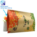 Sacola de embalagem de papel estampada de papel kraft reciclado