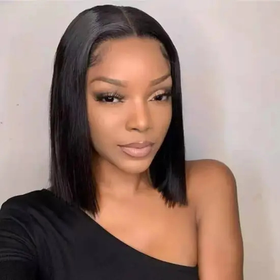 Straight Bob Wig Human Hair Extension Hd Full Lace Front Wig Wholesale Raw Brazilian Virgin Human Hair Glueless Lace Frontal Wig