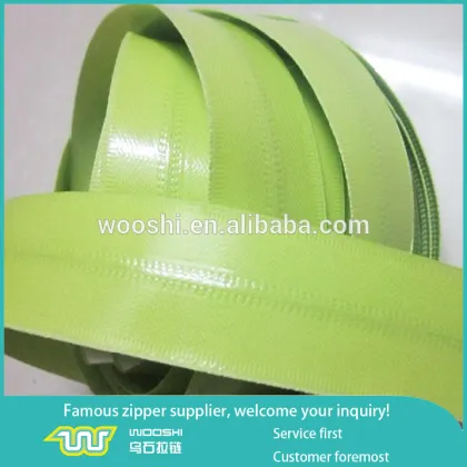 PVC water resistant zipper sbs super quality raincoat zipper for driving