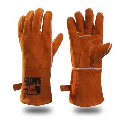 Heat Wear Resistant Fireproof Stitching Welders Fireplace BBQ Gardening Gloves