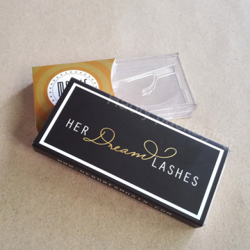 luxury eyelash case packaging with custom paper cover