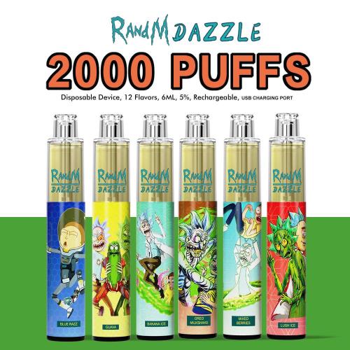 Randm Dazzle 2000 Puffs Ondosable Vape Device 5%