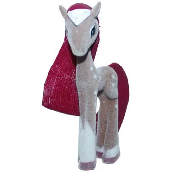 Animal pony toy in flocked 5 designs