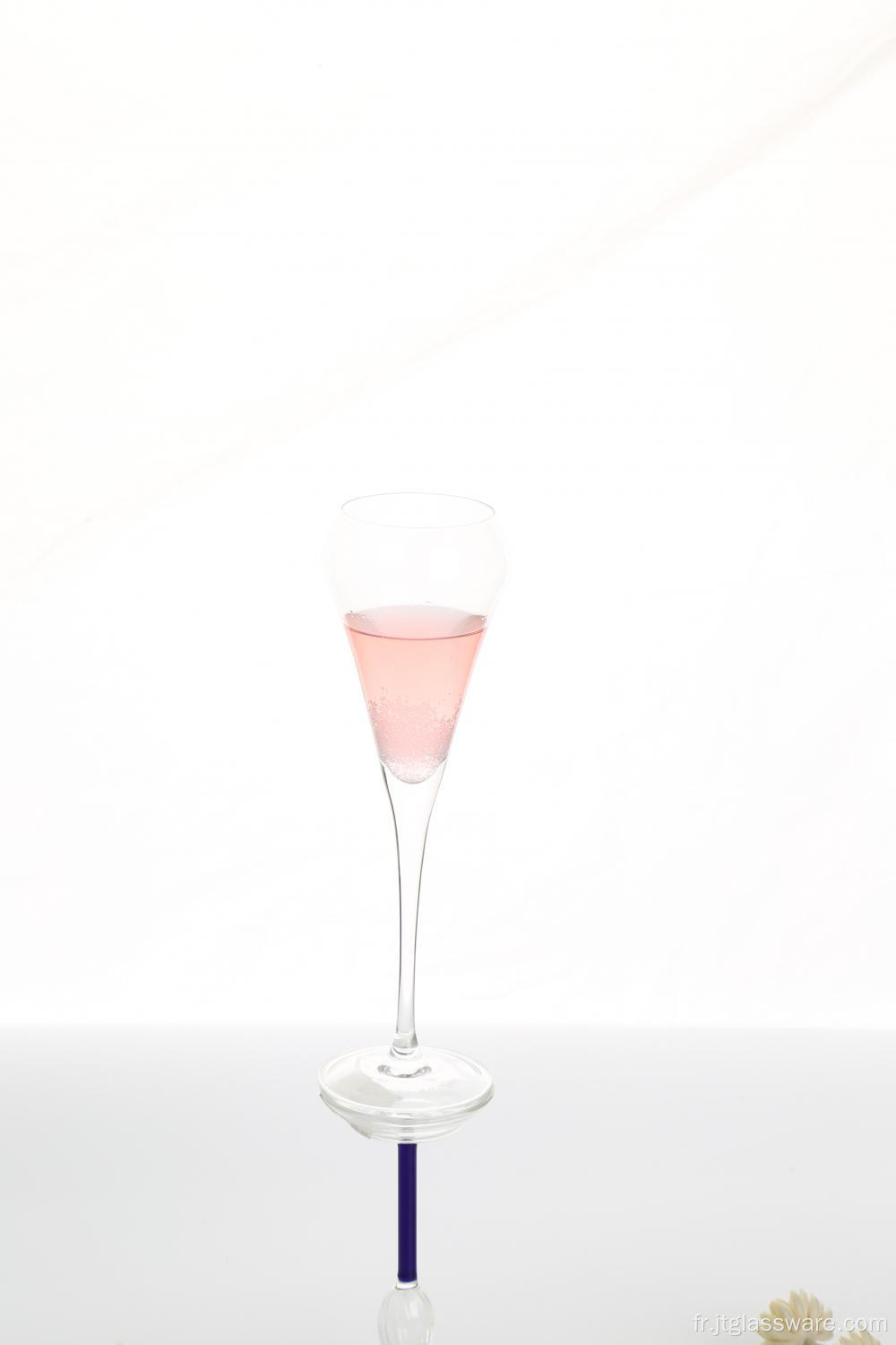 verre de cristal grillage flûtes à champagne verres