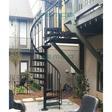 North American Design Weatherproof Exterior Powder Coated Steel Stairs