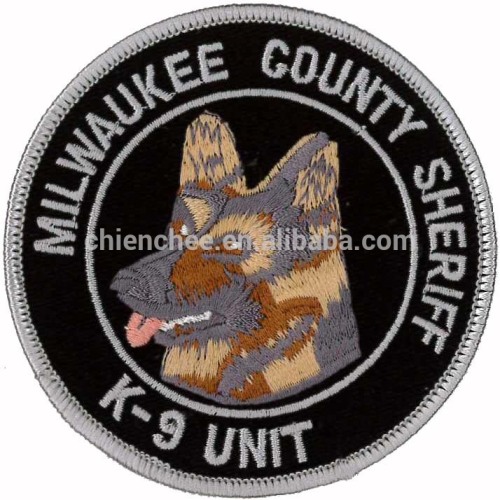 Embroidered Patches - Velcro-on K-9 UNIT County Sheriff Badge (Patch/Emblem/Badge/Label/Crest/Insignia)