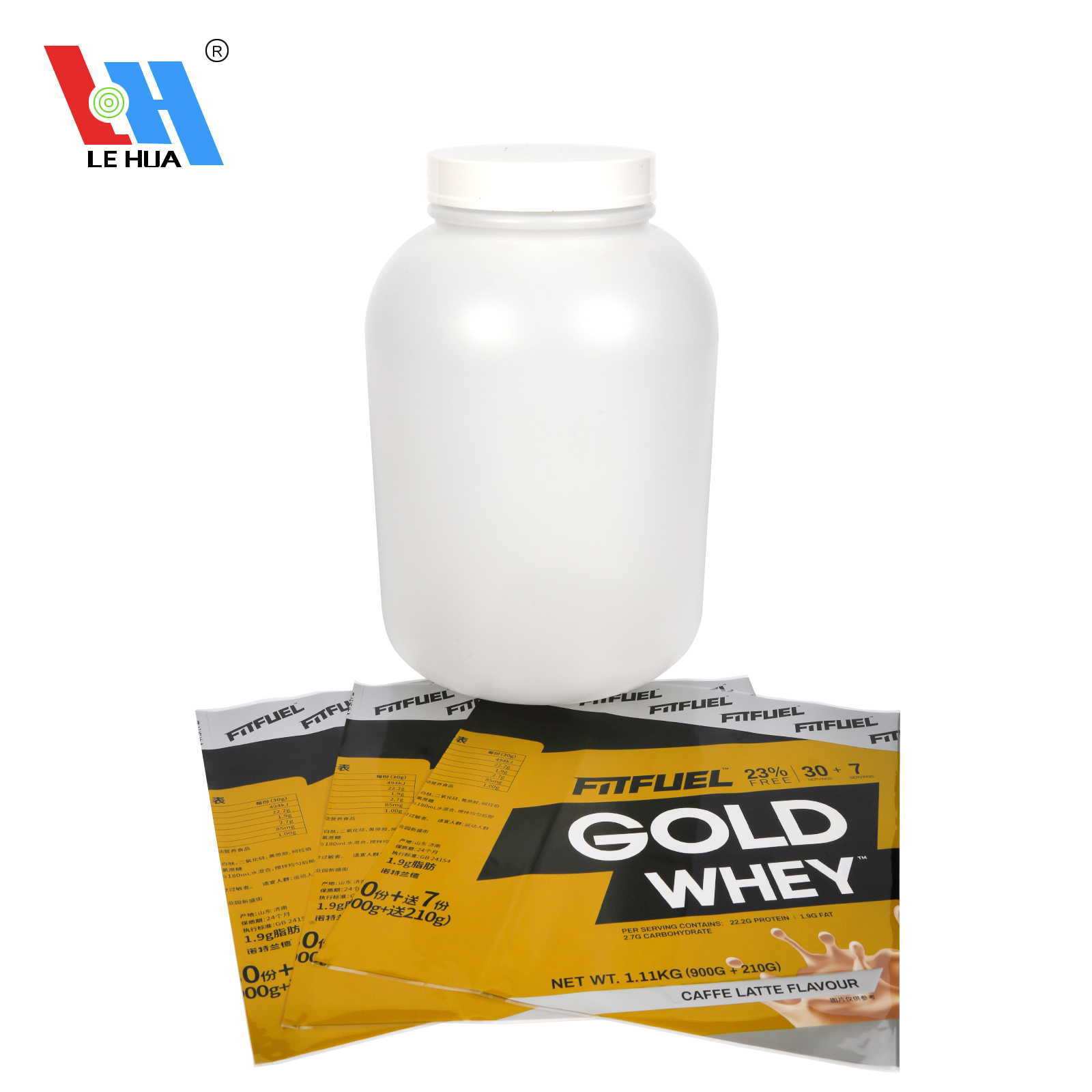 Gold Whey shrink label