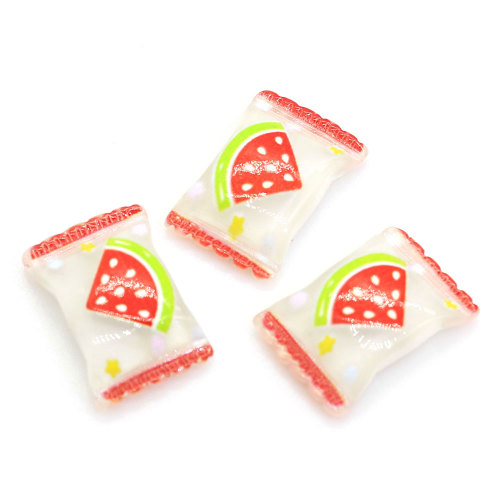 Transparent Mini Fruits Candy Flatback Cabochon Resin Beads For Kids Handmade Craft Decoration Charms