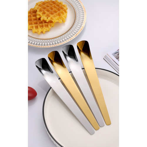 Stainless steel flat head spoon