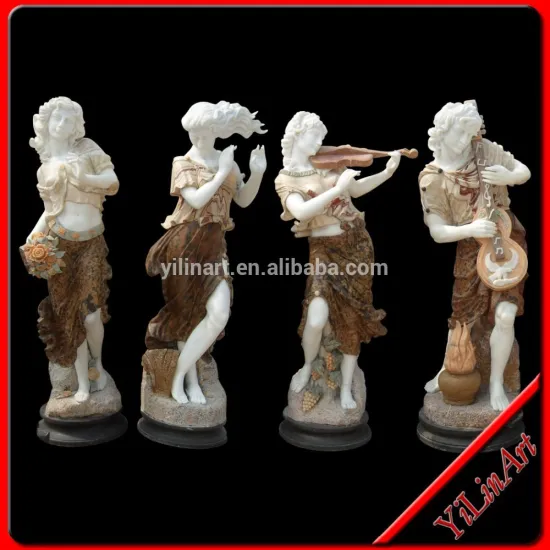 Garden Marble Four Seasons Statue, Stone Music Four Seasons Statue Carving