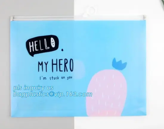 Office Stationery Mesh Bags With Slider Zipper, slider bag easy vinly package, stationery packaging zipper with gray slider bag