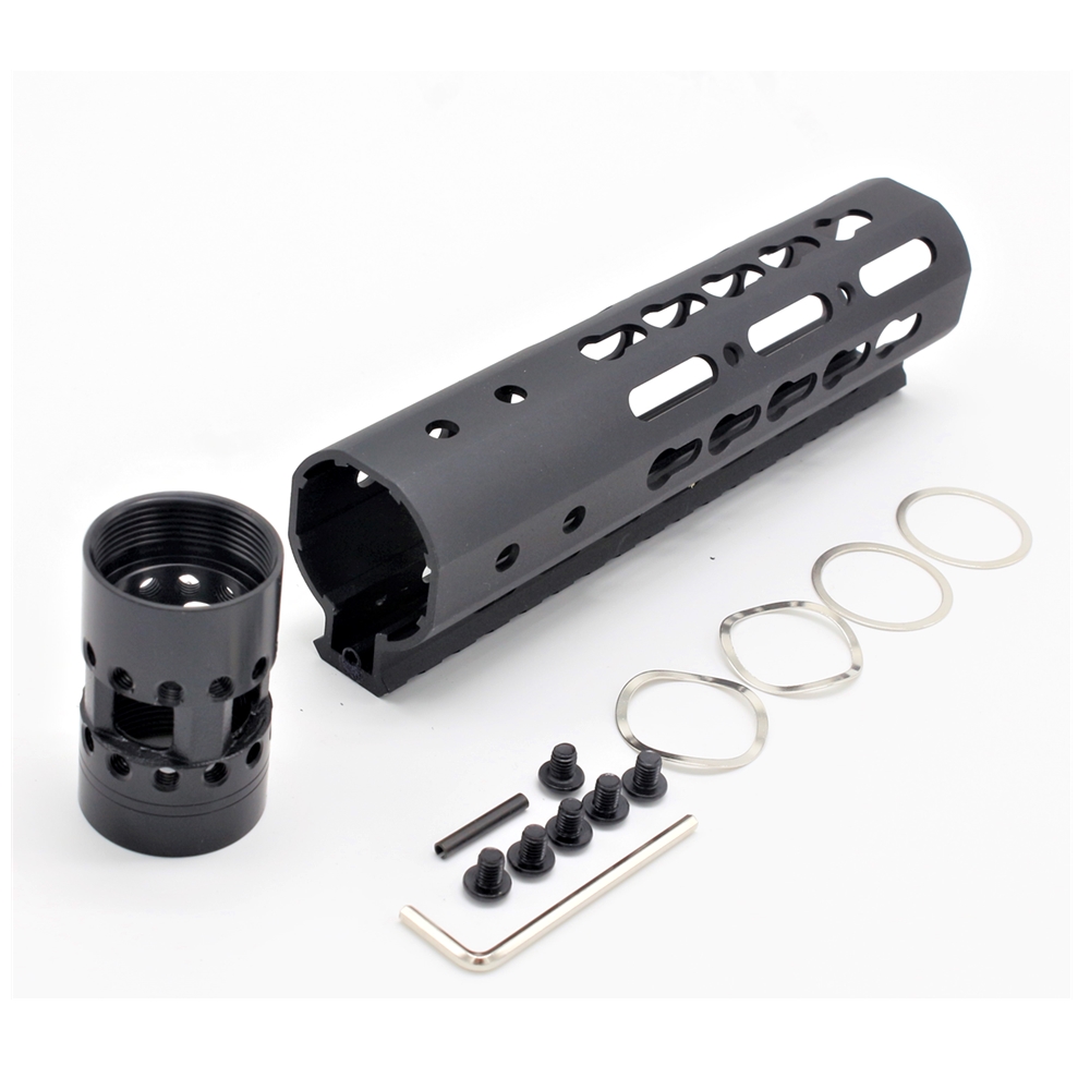 AR15/M4/M16 Keymod / M-lok Handguard Rail Picatinny Free Float Mount System Ultralight 7/9/10/12/13.5/15'' Black Anodized