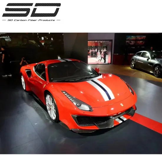 Real Dry Carbon Fiber Body Kit for Ferrari 488 GTB to Pista Conversion/Parts