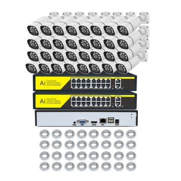 Ultra 32CH POE NVR Kit: 4K/8MP H.265+ NVR with 32 IP Cameras for Home Security and Outdoor Monitoring