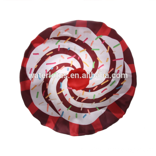 newest style factory sale cake design colorful print fashion shower cap