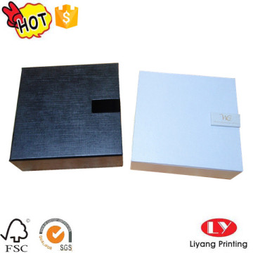 Jewelry packaging drawer box with lid insert