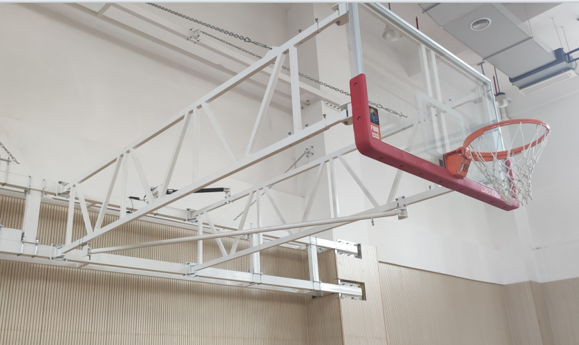 Wall Mounted electric folded basketball backstop