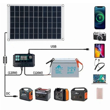High Quality 100W Portable Flexible Solar Panel Charger for Outdoor Camping