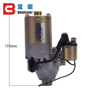 QDJ113 12V 0.25KW Gasoline Engine Electric Motor Starter for 5.5hp 168F Diesel Engine Starter Motor Scooter Kit Specification