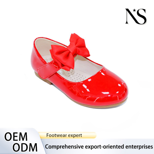 Zapatos clásicos para niños rojos con punta redonda