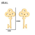 Stainless Steel Earrings for Women Fashion Small Black Flower Key Crown Nurse Star Stud Earring Piercing Jewelry Gifts