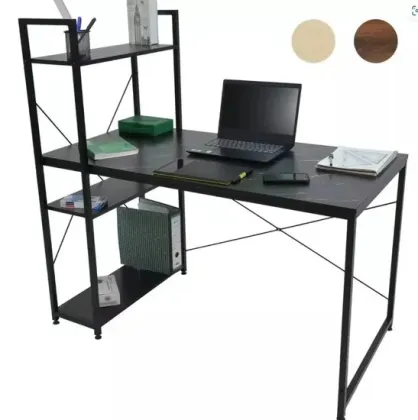 Desktop Metal Frame Computer Office Desk Add Bookshelf