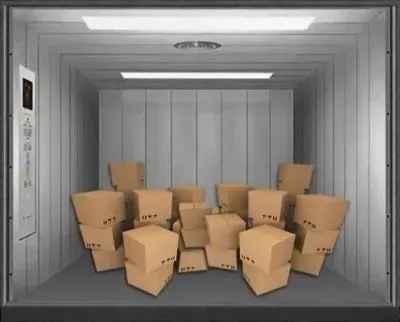 High-Capacity Cargo Elevator with Machine Room