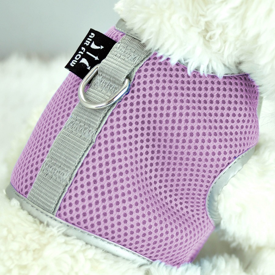 Pink Small Airflow Mesh Harness med kardborreband