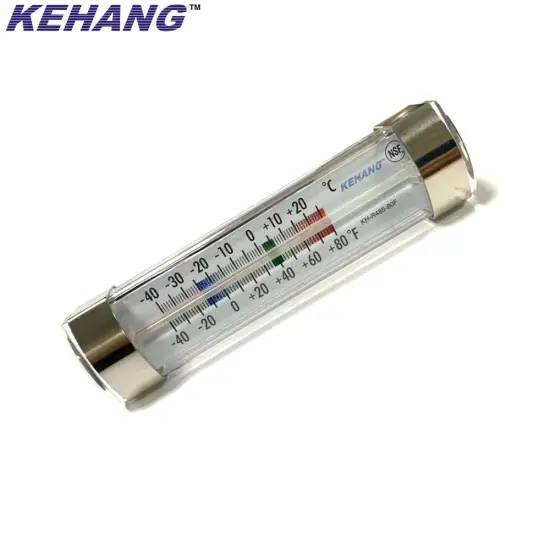 Glass Tube Fridge Refrigerator Freezer Thermometer with Clip